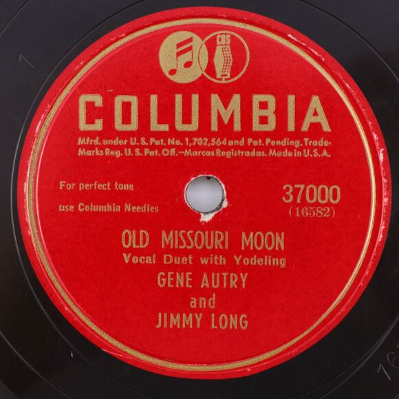 Gene Autry - Tumbling Tumbleweeds/ Old Missouri Moon 1946 10" 78rpm Record 37000 - Picture 3 of 16